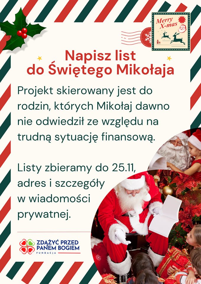 Napisz list do św. Mikołaja Napisz list do św. Mikołaja